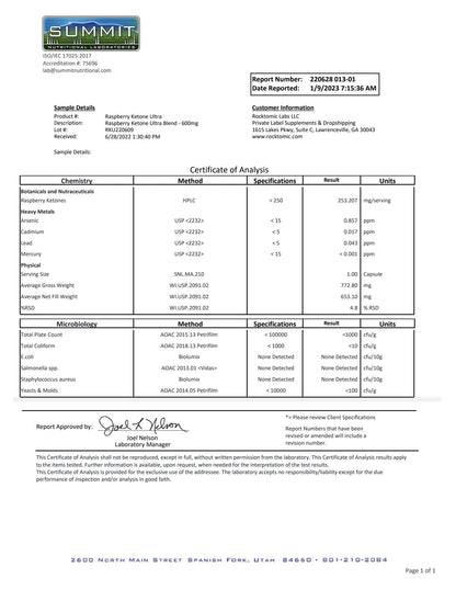 KETONE ADVANTAGE (RASPBERRY KETONES)